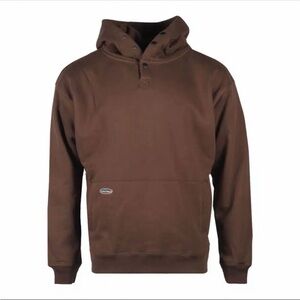 Arborwear Cotton single thick hooded pullover sweatshirt. Chestnut color, large.